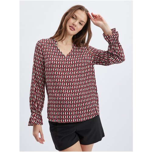 Orsay White-Red Ladies Patterned Blouse - Ladies Cene