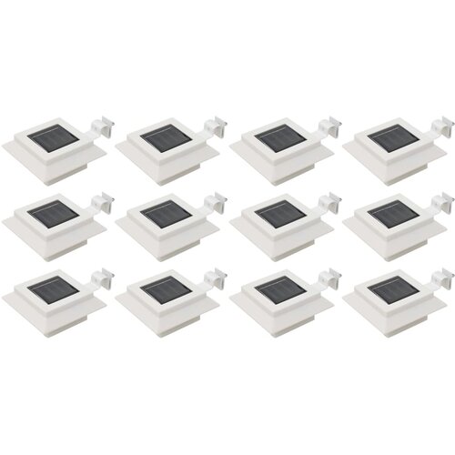 vidaXL Vrtne solarne svjetiljke 12 kom LED kvadratne 12 cm bijele Cijene