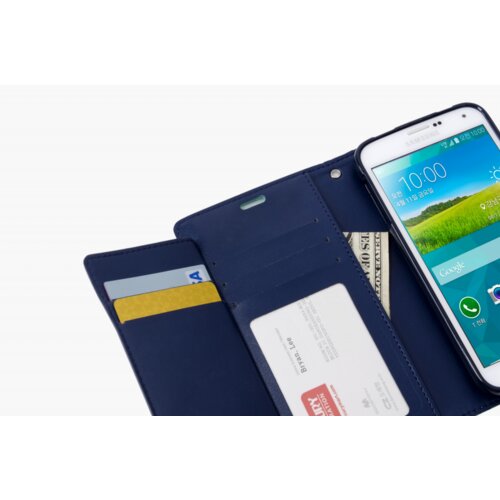 Goospery preklopna torbica Rich Diary Samsung Galaxy Note 4 N9100 - meta moder Slike