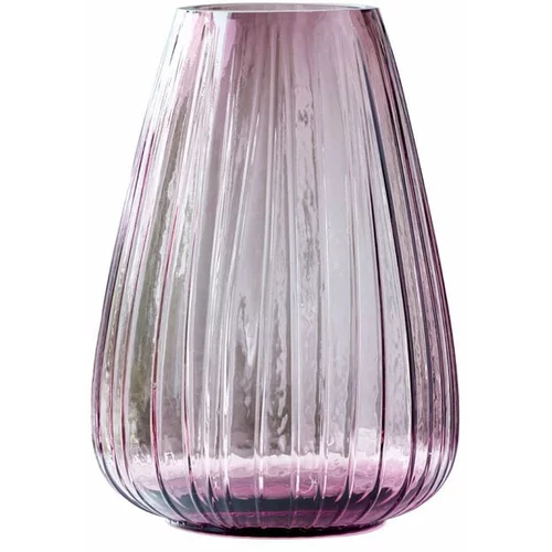 Bitz ružičasta staklena vaza Kusintha, visina 22 cm