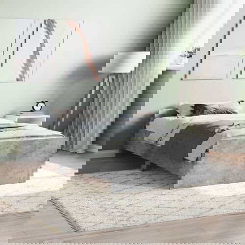 VidaXL Okvir kreveta boja betona 100x200 cm od konstruiranog drva Slike