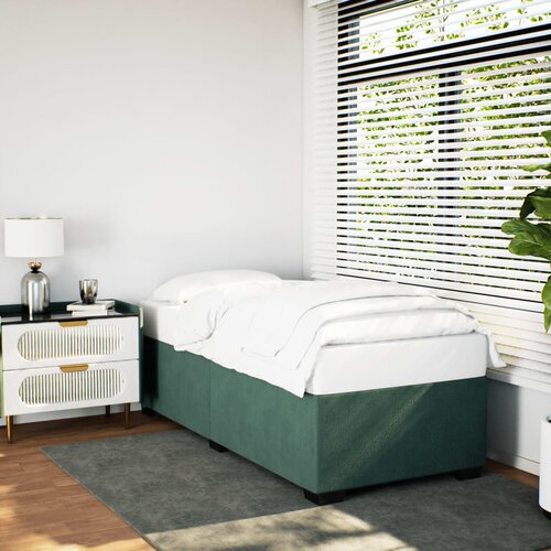 Furnova Posteljni okvir brez vzmetnice temno zelen 100x200 cm žamet, (21935078) Slike
