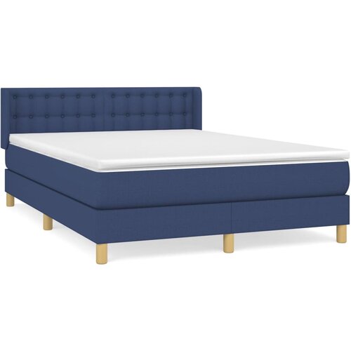 Maison Chic Box spring postelja - Vzmetna postelja z vzmetnico modra 140x200 cm blago SL2105, (21889145) Cene