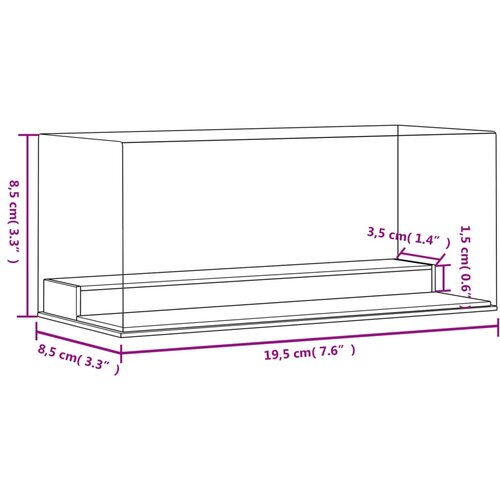  Kutija za izlaganje prozirna 19,5 x 8,5 x 8,5 cm akrilna Slike