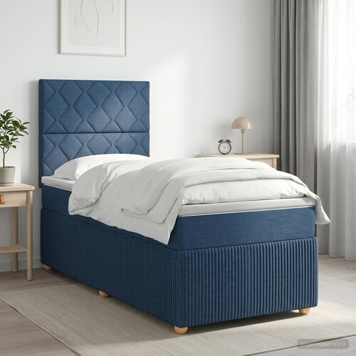  Boxspring krevet s madracem Plava 80 x 200 cm Tkanina Cijene