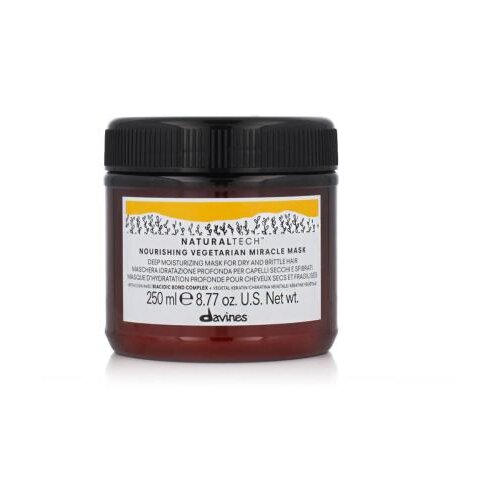 DAVINES NaturalTech Nourishing Vegetarian Miracle Mask maska za kosu neukrotiva kosa oslabljena kosa suha kosa 250 ml unisex Slike