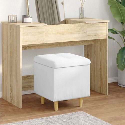  Otoman za pohranu Bijeli 40 x 40 x 45 cm Umjetna koža - Bijeli 40 cm Umjetna koža Cijene