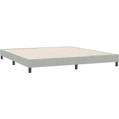 VidaXL Okvir kreveta bez madraca svijetlo sivi 180x210 cm bar&amp;scaron;un Slike