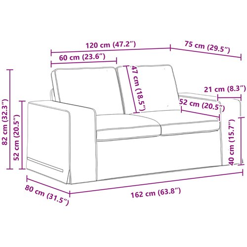 SOFA Tamno siva 162 x 80 x 82 cm tkanina Slike