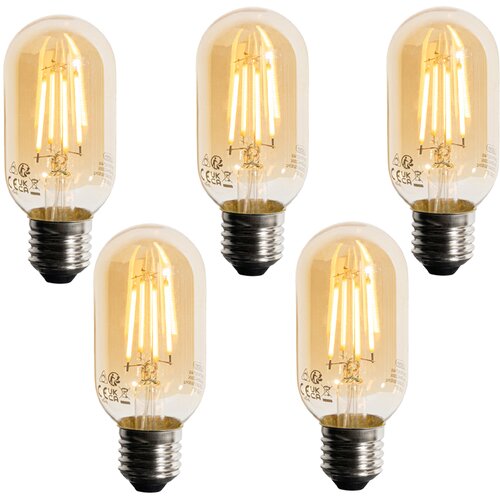 LUEDD Komplet 5 E27 zatemnljiva LED zlata žarnica T45 4W 300 lm 2200K Cene