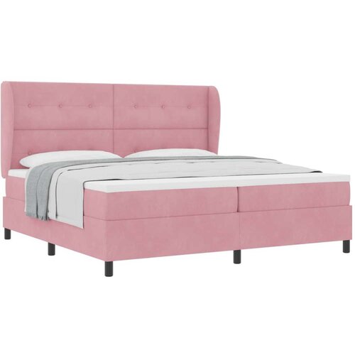 Box spring krevet Ružičasta 200 x 200 cm Poliester Slike