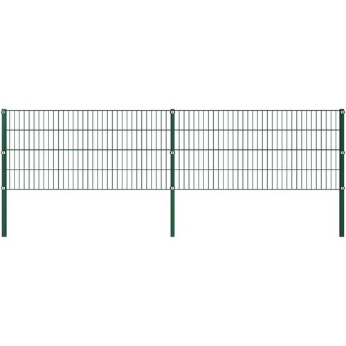  Panel za ogradu sa stupovima željezni 3 4 m zeleni Slike