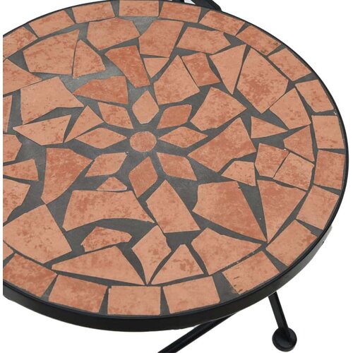 VidaXL Bistro set s mozaikom boja cigle od željeza i keramike Slike
