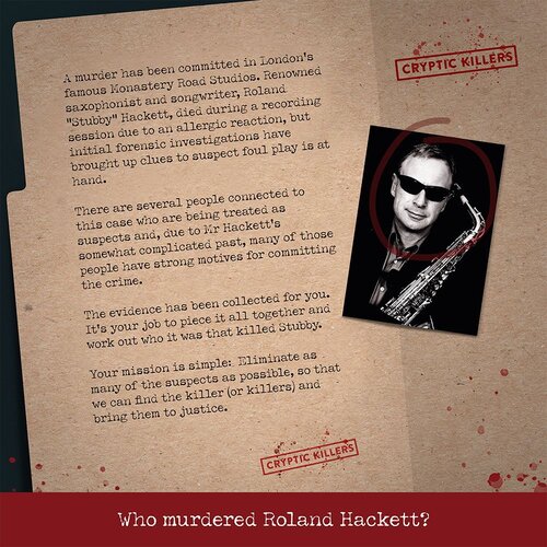  Detektivska igra - Murder of a Musician - Cryptic Killers T4.5 Slike