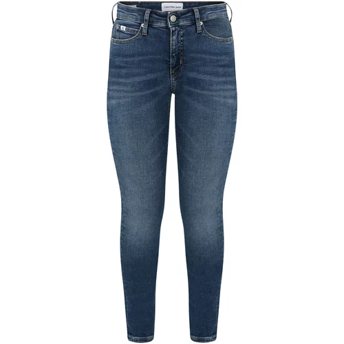 Calvin Klein Jeans Traperice plavi traper / bijela