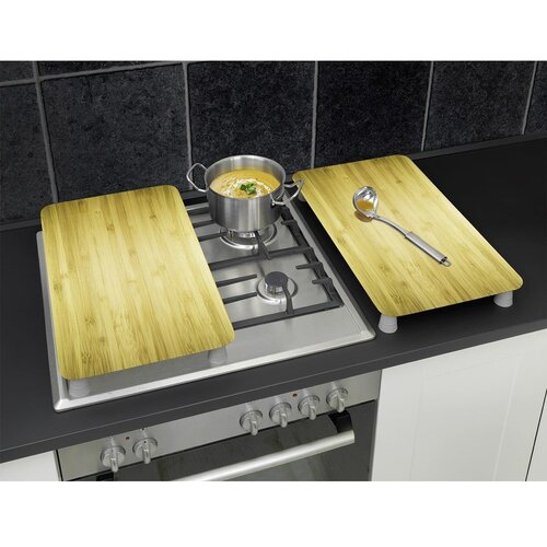 Maximex Za&amp;scaron;titni poklopci za &amp;scaron;tednjak u setu od kaljenog stakla 2 kom 52x30 cm Wooden &amp;ndash; Slike