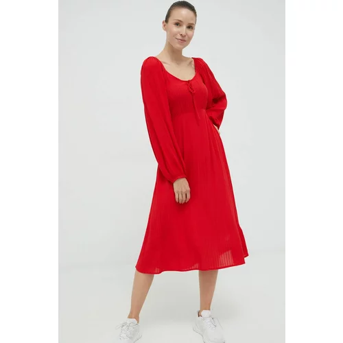 Billabong Haljina boja: crvena, mini, širi se prema dolje