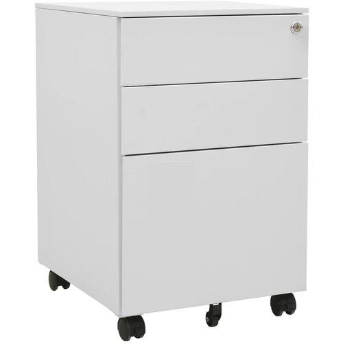 VidaXL mobilni ormarić za spise svjetlosivi 39 x 45 x 60 cm čelični Slike