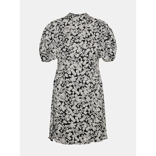 Vero Moda White-black floral dress with balloon sleeves Lydia - Ladies Cene