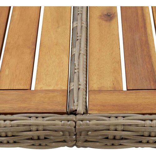 Poli vrtni blagovaonski stol smeđi 200 x 100 x 74 cm od poliratana Slike