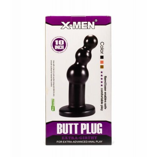 X-Men 10.63" Extra Girthy Butt Plug Black XMEN000226 Cene