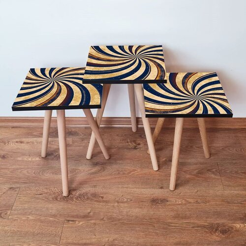 Hanah home set klub stočića 3Shp365, 3 komada, Braon Cene