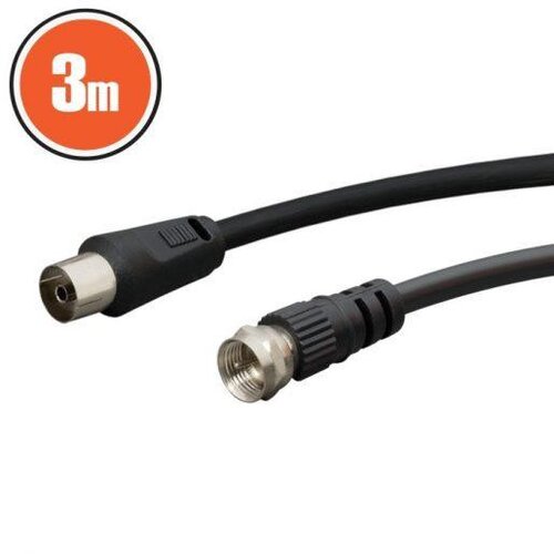 Nexus koax / tv kabel 3m moško - ženski črn Cene