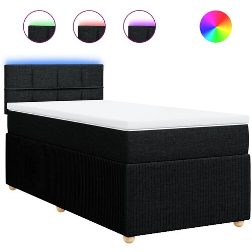 Maison Chic Box spring postelja - Vzmetna postelja z vzmetnico črna 90x200 cm blago SL16819, (21881916) Cene