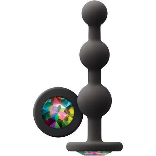 Ns Novelties Glams Ripple Rainbow Gem Black Slike
