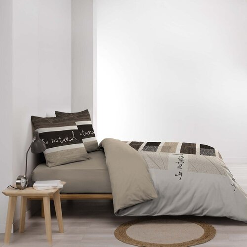 Douceur d int&amp;eacute;rieur Rjava bombažna posteljnina za zakonsko posteljo 200x200 cm So Natural &amp;ndash; Slike