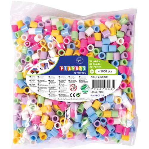 Playbox XL MAXI pastelne boje glačane perle 9mm, pakiranje od 1000 komada Cijene