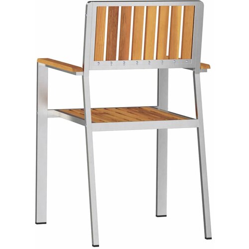  Vrtna stolica 6 pcs Smeđa 56 x 54,5 x 87 cm Čvrsto drvo akacije Slike