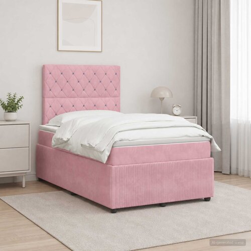  Boxspring krevet s madracem Ružičasta 120 x 200 cm Bar&scaron;un Cijene