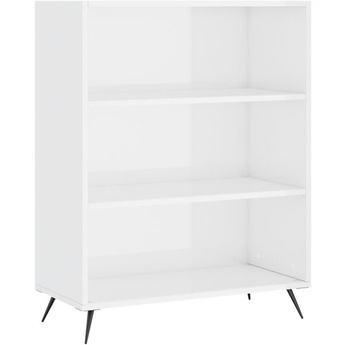 Maison Chic Knjižna omara - Knjižni regal visok sijaj bela 69,5x32,5x90 cm inženirski les, (21724905) Cene