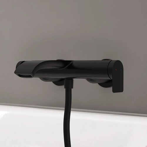 Hansgrohe 75420670 Vivenis stenska armatura za kad črna Slike