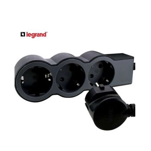 Legrand 694568 produžni blok 3X2P+E 5M (crna/t.siva) Slike