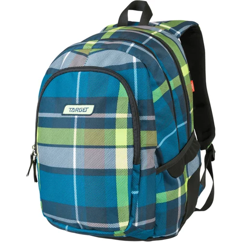 Target 3ZIP Check Green 21880 - šolski nahrbtnik, šolska torba