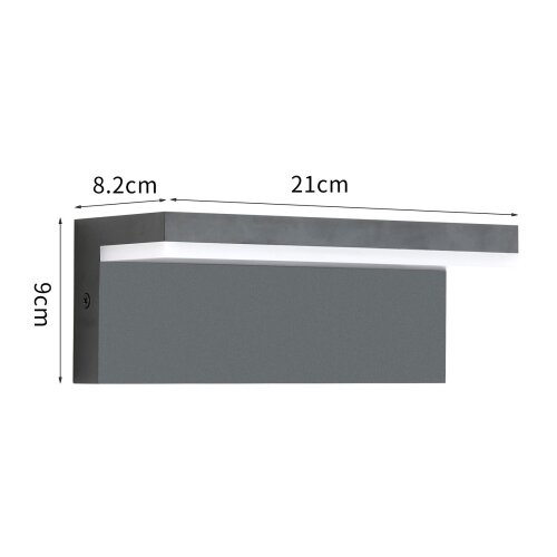  Brilagi - LED spoljno zidno svetlo TESSI LED/10W/230V antracit IP54 Slike