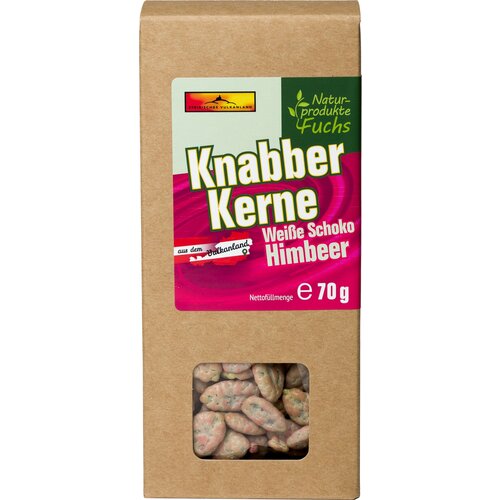 Naturprodukte Fuchs Bučna semena - bela čokolada z malinami - 70 g Cene