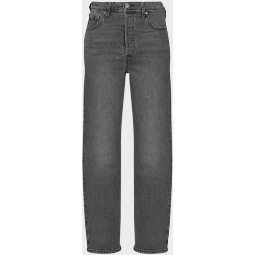 Levi&amp;#039;s RIBCAGE STRAIGHT ANKLE Siva Slike