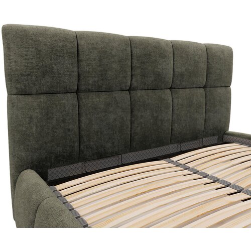 MID.YOU OBLAZINJENA POSTELJA 160 cm x 200 cm , les, tekstil, leseni material siva Slike
