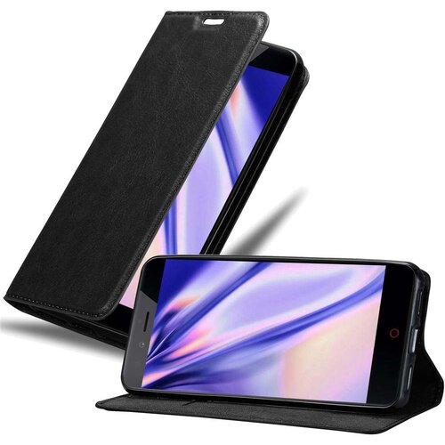Cadorabo Ohi&scaron;je, združljivo z ZTE Nubia Z11 MINI S v nočna črna - Za&scaron;čitni ovitek z magnetnim zapiranjem, stoječo funkcijo in režo za kartice, (20558269) Cene