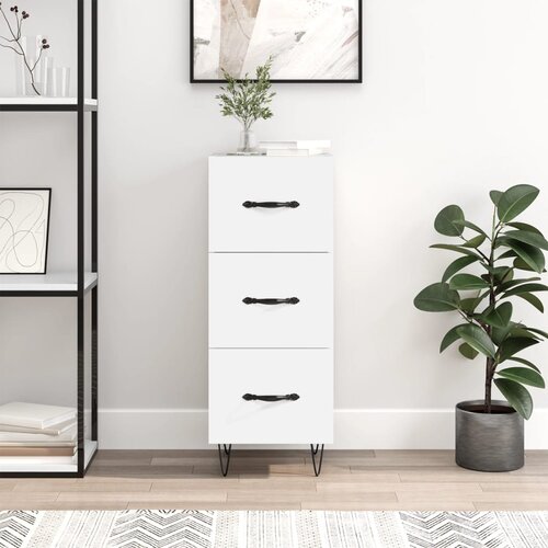 vidaXL Komoda bijela 34 5 x 34 x 90 cm od konstruiranog drva Cene