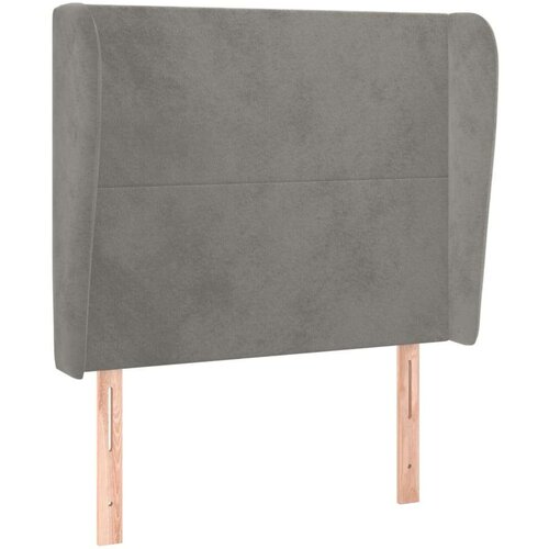  Uzglavlje s u&amp;scaron;ima svjetlosivo 83 x 23 x 118/128 cm bar&amp;scaron;unasto Slike