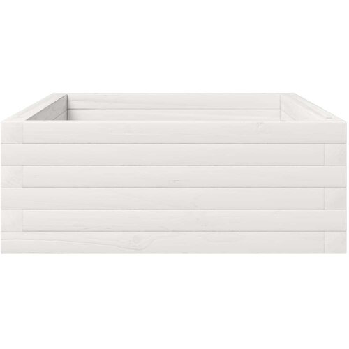  Vrtna sadilica bijela 110x60x23 cm od masivne borovine Slike