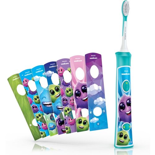 SONICARE For Kids 3+ HX6322/04 sonična električna četkica za zube za djecu s Bluetooth Aqua Slike