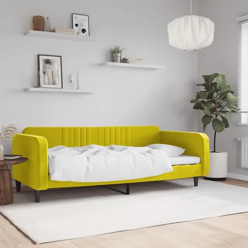vidaXL Dnevni krevet žuti 90 x 200 cm baršunasti