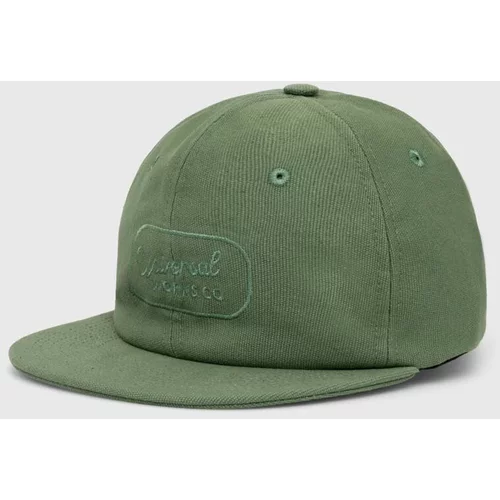 Universal Works Pamučna kapa sa šiltom Baseball Hat boja: zelena, s aplikacijom, 30811.BIRCH