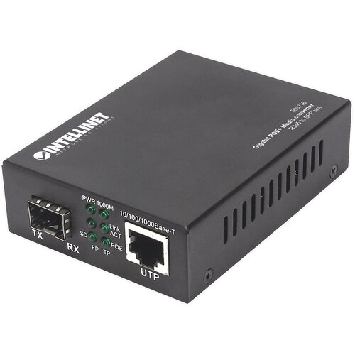 Intellinet Gigabit PoE+ Media Converter, 1 x 1000Base-T RJ45 Port to 1 x SFP Port, PoE+ Injector Cijene