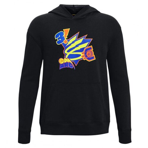Under Armour Curry Boys Big Splash Hoodie Pulover otro&amp;scaron;ka Črna Slike
